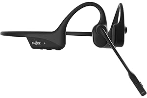 SHOKZ Auricolari OpenComm2 2025 Upgrade a conduzione ossea, auricolari Bluetooth open-ear con microfono per l'attenuazione del rumore, cuffie wireless, 16 ore di conversazione, Segnalibri, Nero