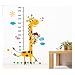 Wall Glamour Childrens Wall Stickers Giraffe Height Measuring Wall Decals Decor