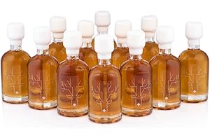 Escuminac sirop d'érable. 12 x 50 ml. Grade A Ambré goût riche, Extra Rare. Pure embouteillé au domaine. Produit du Québec, Canada