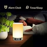 LUCKYKS drahtlos Bluetooth Lautsprecher Lampe Tragbare Nachttischlampe Wake-Up Light Touch Control Lampe Nachtlicht mit mehrfarbigem und dimmbarem Lichter (weiß) - 3