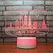 Produktbild 3D Acryl Nachtlicht Weiß Crack Base Bunte Farbe LED Licht 3D Vision Kreative Stadt New York Style, Touch