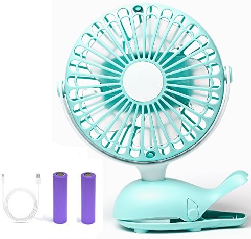 Mini USB Clip and Desk Personal Fan, Quiet Operation, Desk Fan, Desk Fans, mini fan, table fan,Portable Cooling Fan USB Powered by NetBook, Computer MacBook, Power Bank, and PC, 360° up and down ,for Home Office,Green