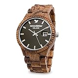 Woodstar Unisex Armbanduhr, Analog, schweizer Quarzlaufwerk aus Holz 17-002