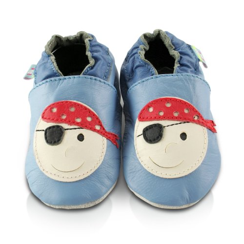 Pirate Soft Leather Baby Shoes (Size 12 - 18 months)