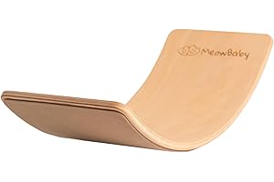 MEOWBABY Balance Board Montessori - 80x30cm Legno Tavola Equilibrio Montessoriana per Bambini