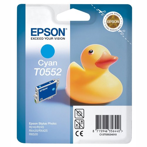Epson T0552 Cartouche d'encre d'origine Cyan pour R240 245 RX420 425 520