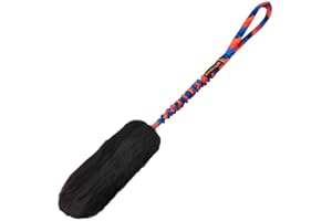 Tug-E-Nuff Dog Gear, WondaBaa Bungee Tug Jouet pour Chiens pour Entraînement et Jeu Interactifs | Tug chien avec zone de morsure en peau de mouton douce et d'origine responsable | Boudin mordant chien