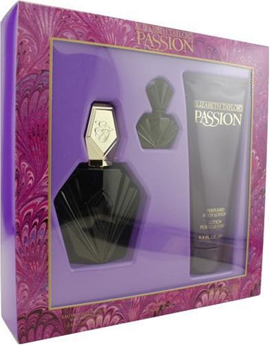 Passion by Elizabeth Taylor Eau de Toilette Spray 74ml, Eau de Parfum 3.7ml & Perfumed Body Lotion 200ml