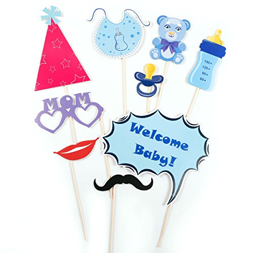 31tlg. Boy Foto Verkleidung Photo Booth Props Maske Baby Taufen Party Geburtstag Fotorequisiten Fotoautomaten Baby shower Partymitbring - 4