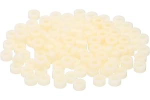 PATIKIL ABS-distanser, 120 st 3,2 mm ID, 7 mm OD, 3 mm längd bricka distans sortiment plast rund utan gängade, strömbrytare o