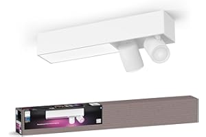 Philips Hue White & Color Ambiance Centris 2er Spot, dimmbar, 16 Mio. Farben, steuerbar via App, kompatibel mit Amazon Alexa, weiß, neue Generation