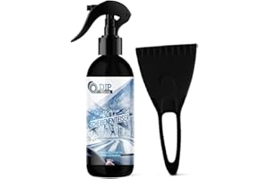 DIP Tools Kit d'hiver – Grattoir à glace pour voiture, grattoir à vitres + spray dégivrant pour pare-brise de voiture