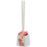 Huub hanger Plastik Tuvalet Fır&ccedil;ası, Mat Hazneli, Değiştirilebilir Başlıklı, Siyah Fır&ccedil;alı, WC Fır&ccedil;ası (1, Beyaz)