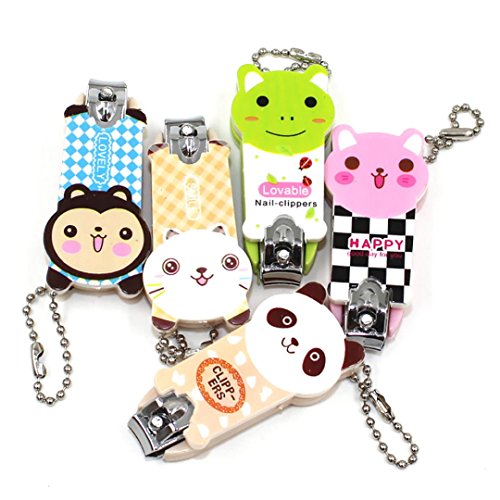 Dojore Finger & Toe Nail Clipper Keyring. Children Pets Manicure Pedicure Animals. One randomy sent