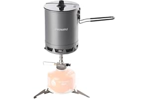 Fire-Maple Juego de Cocina Ultraligero de 265g para Camping con Olla de Aluminio,Hornillo Greenpeak y Soporte de Gas de Titanio Kit de Cocina Exterior de Ebullición Rápida para Senderismo y Mochileros