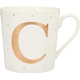 Depesche 5909.028 - Tazza con manico, in porcellana, 300 ml, con scritta C, 1 pezzo (confezione da 1)