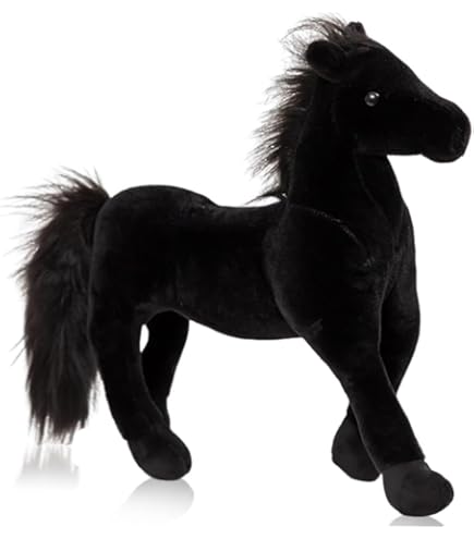 Aurora Mini Flopsie Pferd – Beau, Schwarz, 20,3 Cm Plüschtier, Kuschelweich, Mit Bohnenfüllung, Ab Geburt