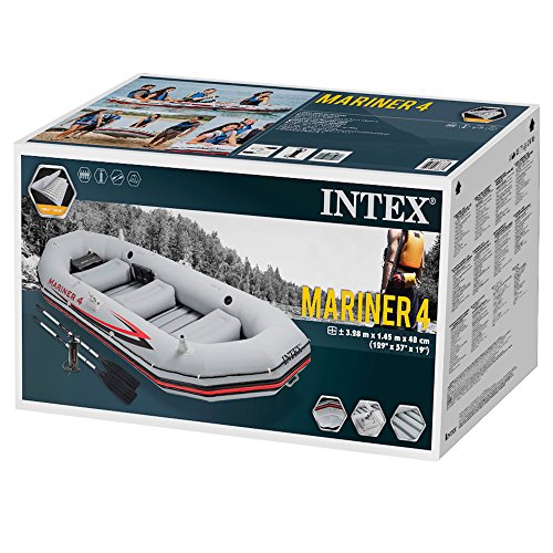 Intex Schlauchboot Boot Mariner 4 Set Phthalates Free Inkl. Paddel und Luftpumpe – Professional Series, 68376np - 6