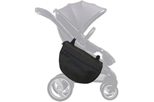 ROMIRUS Insulated Baby Pushchair Organiser, Large Capacity for Baby Essentials, Compact Design Side Sling Stroller Saddle Bag Fits Any Pram - Latest Version More Durable