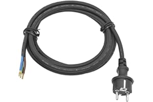 Solarsys® - 3 Metri Cavo di Alimentazione H07RN-F 3x1,5mm, Cavo di Collegamento in Gomma Certificato VDE, Cavo AC con Presa Schuko (CEE 7/7) per Inverter di Rete APsystems Hoymiles Deye Envertech