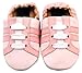 MiniFeet Soft Leather Baby Shoes, Pink Trainer 12-18 Months
