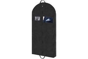 YELINOSK Hanging Garment Bags 110 x 60 x10cm, Suit Cloths Cover, Anti-Dust Anti-Water Suit Protector Bags, Full Zipper Storage Bag Perfect for Coat, Jacket, Sweater