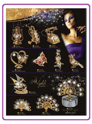 Swarovski® Components – CRYSTAL TEMPTATIONS – Wikingerschiff / Schiff in Gold mit klaren Steinen – Swarovski Kristalle – 24 Karat Gold-plattiert – anlaufgeschützt – Abmessung: 10 cm x 11.5 cm – Das ideale Geschenk zur Geburt, Taufe, Kommunion, Konfirmation, Geburtstag, Namenstag, Valentinstag, Hochzeitstag, Ostern, Weihnachten – Für Kinder, Freundin, Frau, Mutter – Als Mitbringsel, Aufmerksamkeit, Überraschung, Dankeschön, Gruss – Ein Geschenk, das immer gut ankommt!!! - 3