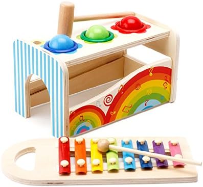 2 in 1 Xylophone Jerisam Glockenspiel Percussion Instrument Metal Keys Early Educational Toys for Toddlers