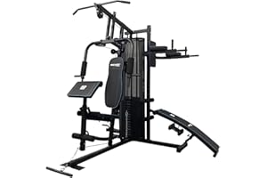 BEHUMAX Máquina multifunción Multigym 500 Máquina de musculación, multiestacion, Hombros, Espalda, Brazos, Pecho, piernas, Triple polea, 67,5kg