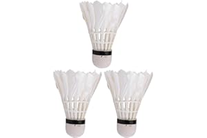 Huairdum Badminton Shuttlecock, Paquet de 3 Balle de Badminton en Plume d'oie, Grande stabilité, durabilité, Portable pour des activités Sportives en Plein air, équipement de Jeu