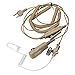 Produktbild Beige Coodio Midland Funkgeräte Ohrhörer 2 Pin Superior Security Ohrhörer Headset [Doppelt PTT] [Transparenter Akustikschlauch] Kopfhörer Mikrofon Für Midland Alan Walkie-Talkie PMR