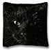 Produktbild Decorative Square Throw Pillow Case Animals black cat s face fat look 18in x 18 in Two Sides