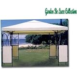 GARDEN DELUXE - Cenador Gazebo De Acero Y Tela Jardin Cuba