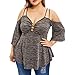 Produktbild NNVNN Mode Frauen Plus Size Solide Camise Cold Schultergurt einfarbig Taste Top Bluse