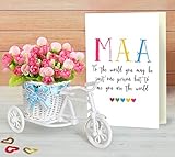 Tied Ribbons Gift for mom from Daughter Cycle vase with Artificial Flowers and Greeting Card