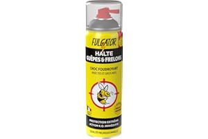 FULGATOR - Insecticide HALTE Guêpes & Frelons - Spécial Nids et Gros Insectes dangereux : guêpes, frelons, frelons asiatiques - Capable de détruire 1 nid entier - Fabriqué en France - 500mL
