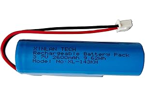 AOLIKES Batería recargable de iones de litio de 3,7 V 2600 mAh con conector XH2,54/2P para amplificador de voz Croove, 9,62 Wh B0143KH9KG