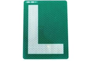 Autodomy Placa L Novel Cristales Tintados | Pegatina L Homologada Exterior | L para Lunas Tintadas es Reflectante | Homologada por la DGT