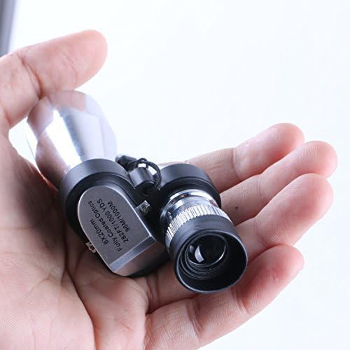 szwanhuixing Mini Pocket 8×20 Silver Metal Monocular Telescope Eyepiece , for Scientific bird-watching, wilderness expedition, travel, outdoor sports equipment, watch live game
