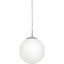 Lampada Sospensione EGLO Pasteri - Tessuto Grigio, Nichel Opaco - Diametro 38cm - Foto 3