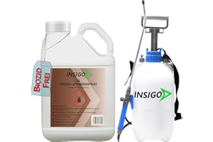 NEU Biozidfreie Spinnen Abwehr 5L + Sprüher– Mittel zum Spinnen bekämpfen – Anti Spinnen Spray – Geruchsarm & Fleckenfrei – Anti Spinnenmittel INSIGO