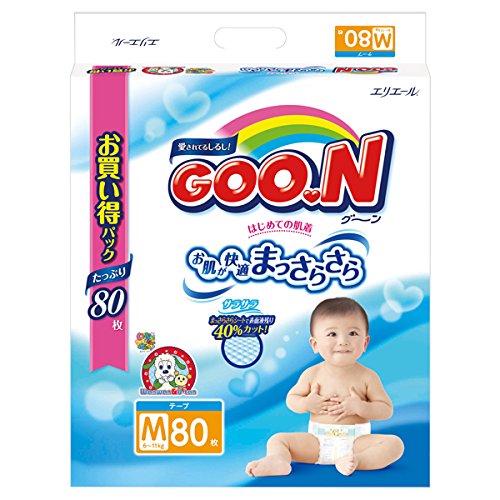 GOO.N ( Goon ) Japanese diapers nappies size - M (6-11 kg) 80 pc. // GOO.N ( Goon ) ???????? ?????????? size - M (6-11 kg.) 80 pc.