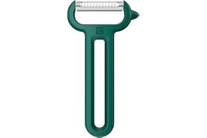 Linoroso Peeler, Julienne Cut Y-Type Peeler with Pointed Tip, Easily Peel Precise Strips of Fruit and Vegetable, Such as Carrots, Potatoes，Cucumber, Sharp Smooth, Comfortable Grip - Vivid Green