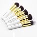 Nestling®10PCS Professional Premium Foundation Blending Blush Eyebrow Cosmetics Brushes Makeup Set, Golden White