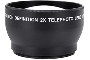 Tosuny Converter Telephoto Lens,52mm 2X Magnification HD Converter Telephoto Lens for 52mm Mount Camera