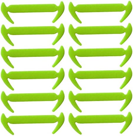 No Tie Elastic Shoe Laces 12pcs Silicone Trainers Shoes Adult Kids Shoelaces Yellow
