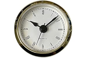 DANS CLOCK SHOP New Quartz Replacement Gold Bezel Clock Inserts Roman Numbers Rubber Fit WF -188 (65mm Insert - 62mm Hole)