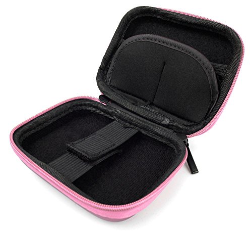 Etui housse rigide rose pour Nikon Coolpix A300 appareil photo compact - mousqueton amovible  par DURAGADGET