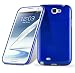 Produktbild Samsung Galaxy NOTE 2 Silikonhülle in BLAU von Cadorabo - TPU Schutzhülle für Galaxy NOTE 2 Edelstahloptik gebürstet BRUSHED Design – Handyhülle Bumper Case Backcover in BLAU