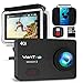 Produktbild VANTOP Moment 3 Action Cam 4K WiFi Sports Kamera Helmkamera 16MP Wasserdicht Unterwasserkamera Ultra HD 2.26" LCD 170° Weitwinkelobjektiv 32 GB TF-Karte mit 2 Batterien und Kostenlose Zubehör Kits